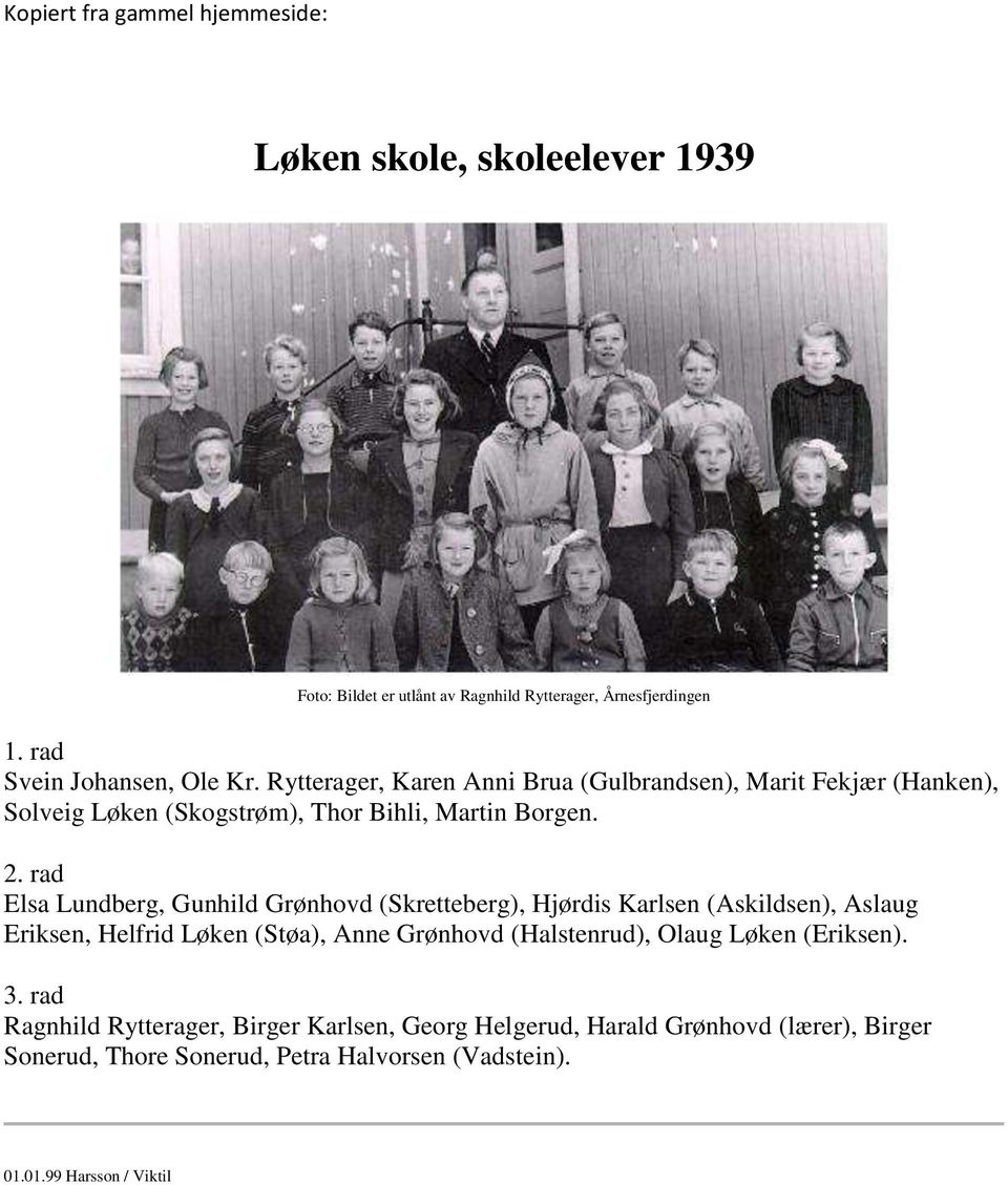 rad Elsa Lundberg, Gunhild Grønhovd (Skretteberg), Hjørdis Karlsen (Askildsen), Aslaug Eriksen, Helfrid Løken (Støa), Anne Grønhovd