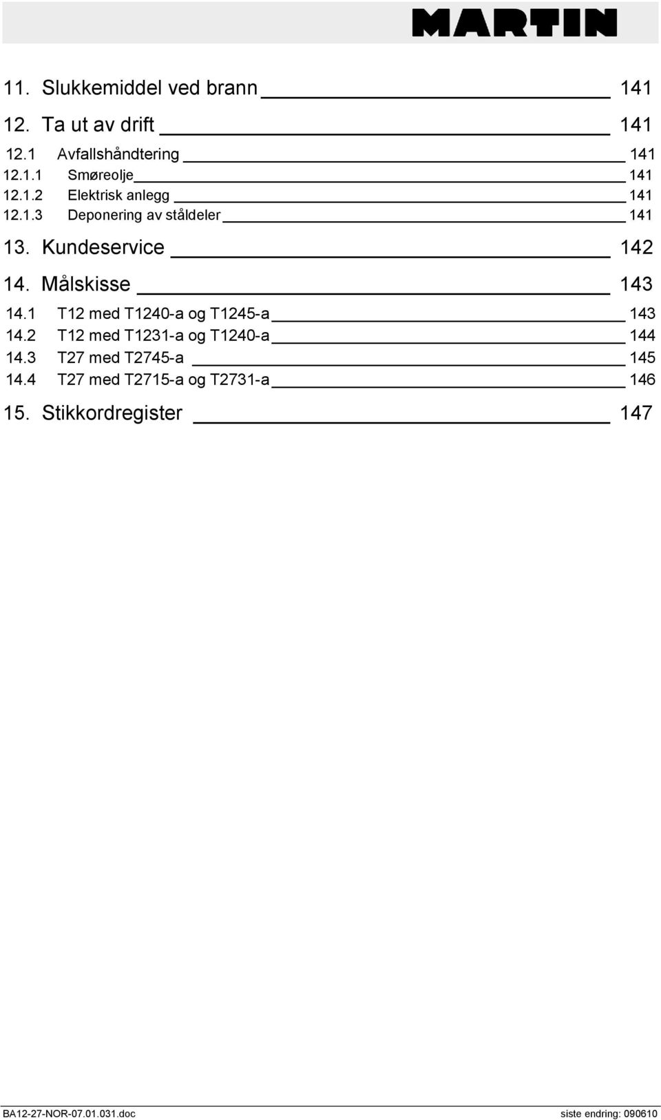 Målskisse 143 14.1 T12 med T1240-a og T1245-a 143 14.2 T12 med T1231-a og T1240-a 144 14.