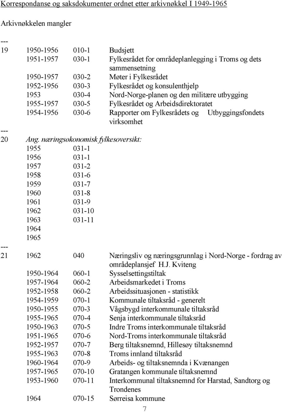 030-6 Rapporter om Fylkesrådets og Utbyggingsfondets virksomhet 20 Ang.