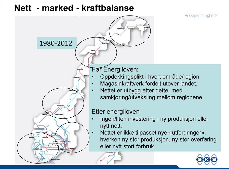 Nettet er utbygg etter dette, med samkjøring/utveksling mellom regionene Etter energiloven