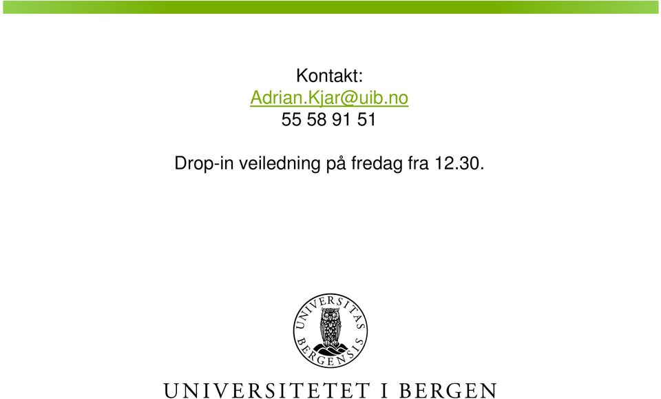 Drop-in veiledning