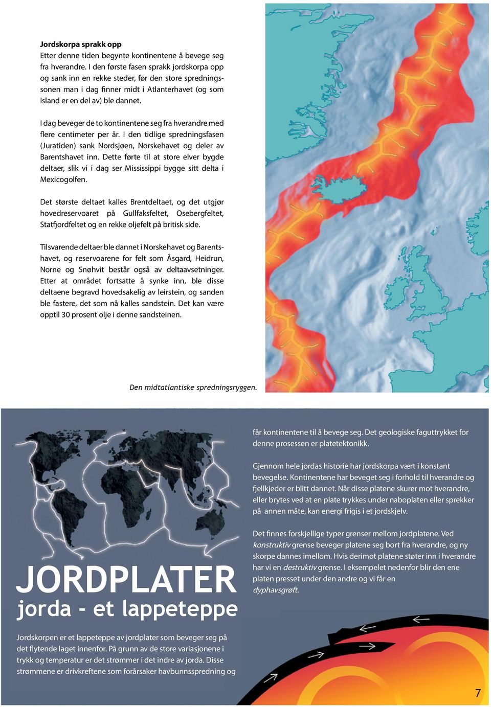 I dag beveger de to kontinentene seg fra hverandre med flere centimeter per år. I den tidlige spredningsfasen (Juratiden) sank Nordsjøen, Norskehavet og deler av Barentshavet inn.