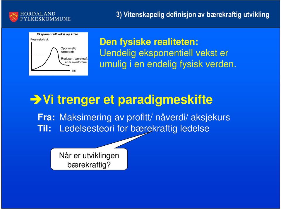 eksponentiell vekst er umulig i en endelig fysisk verden.