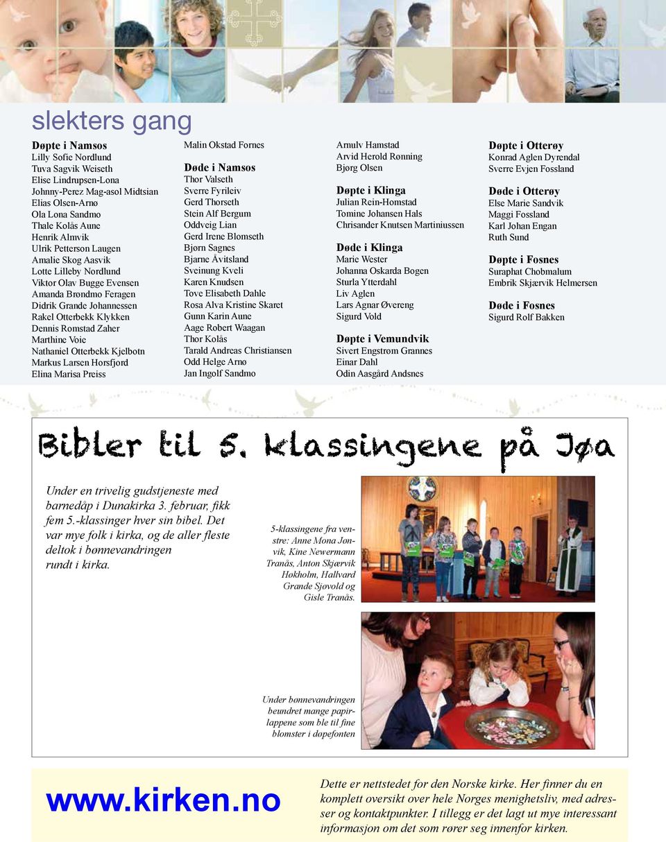 Nathaniel Otterbekk Kjelbotn Markus Larsen Horsfjord Elina Marisa Preiss Malin Okstad Fornes Døde i Namsos Thor Valseth Sverre Fyrileiv Gerd Thorseth Stein Alf Bergum Oddveig Lian Gerd Irene Blomseth