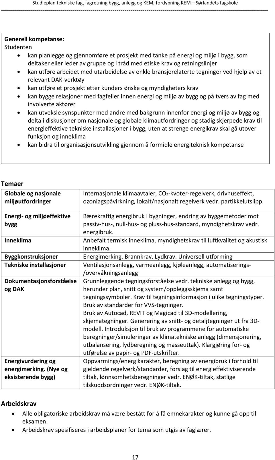 energi og miljø av bygg og på tvers av fag med involverte aktører kan utveksle synspunkter med andre med bakgrunn innenfor energi og miljø av bygg og delta i diskusjoner om nasjonale og globale