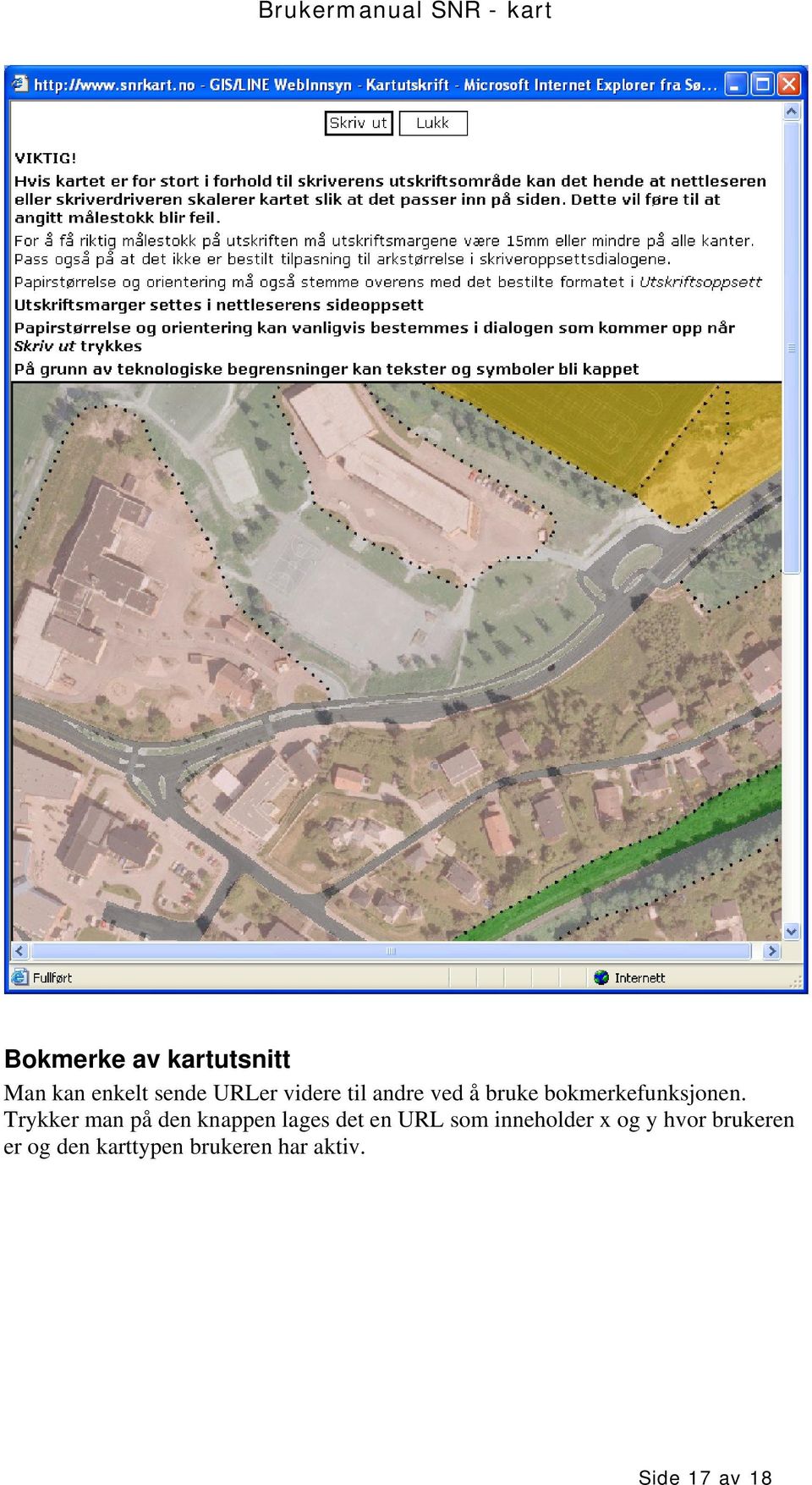 Trykker man på den knappen lages det en URL som inneholder