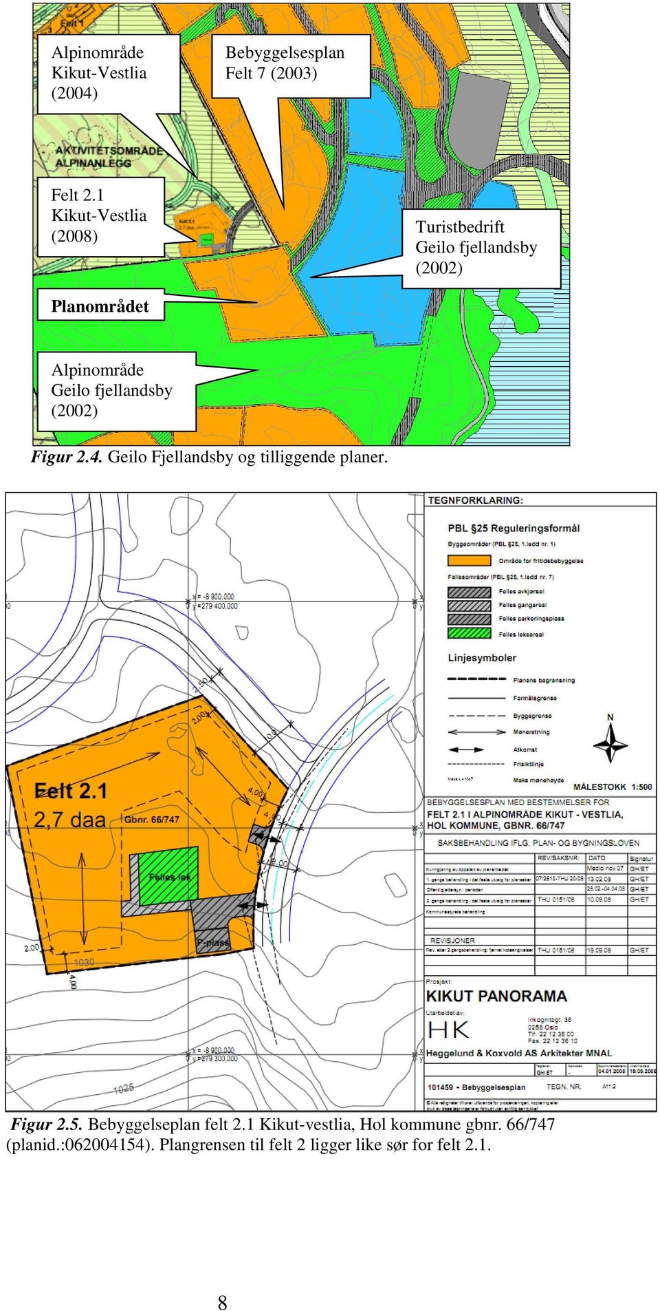 fjellandsby (2002) Figur 2.4. Geilo Fjellandsby og tilliggende planer. Figur 2.5.