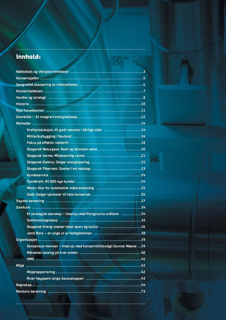 ..18 Skagerak Naturgass: Rask og lønnsom vekst...20 Skagerak Varme: Miljøvennlig varme...21 Skagerak Elektro: Selger energisparing...22 Skagerak Fibernett: Samlet i ett selskap...23 Kundeservice.