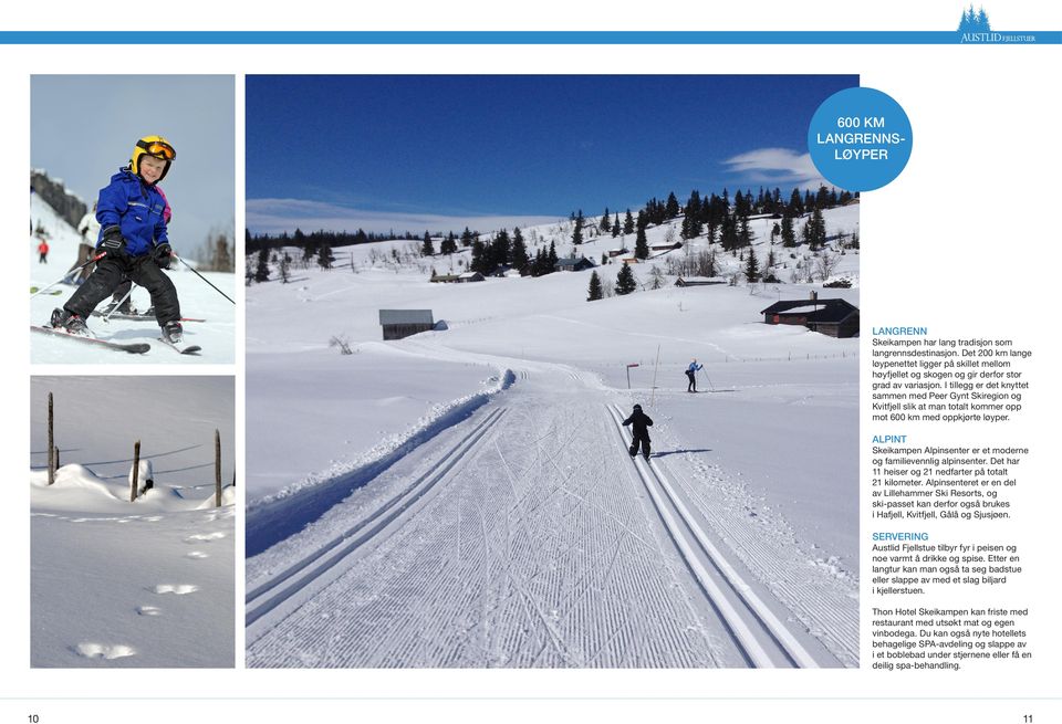 ALPINT Skeikampen Alpinsenter er et moderne og familievennlig alpinsenter. Det har 11 heiser og 21 nedfarter på totalt 21 kilometer.