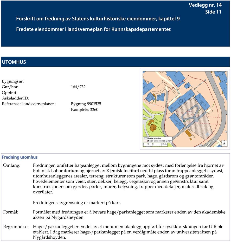 hovedelementer som veier, stier, dekker, belegg, vegetasjon og annen grønnstruktur samt konstruksjoner som gjerder, porter, murer, belysning, trapper med detaljer, materialbruk og overflater.