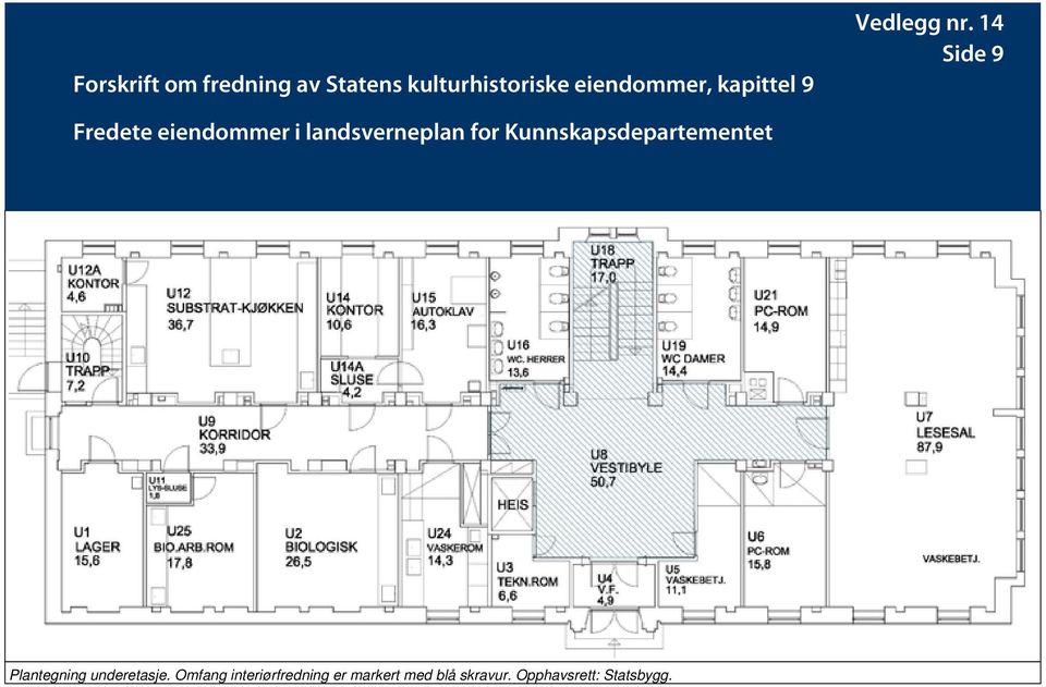 Omfang interiørfredning er