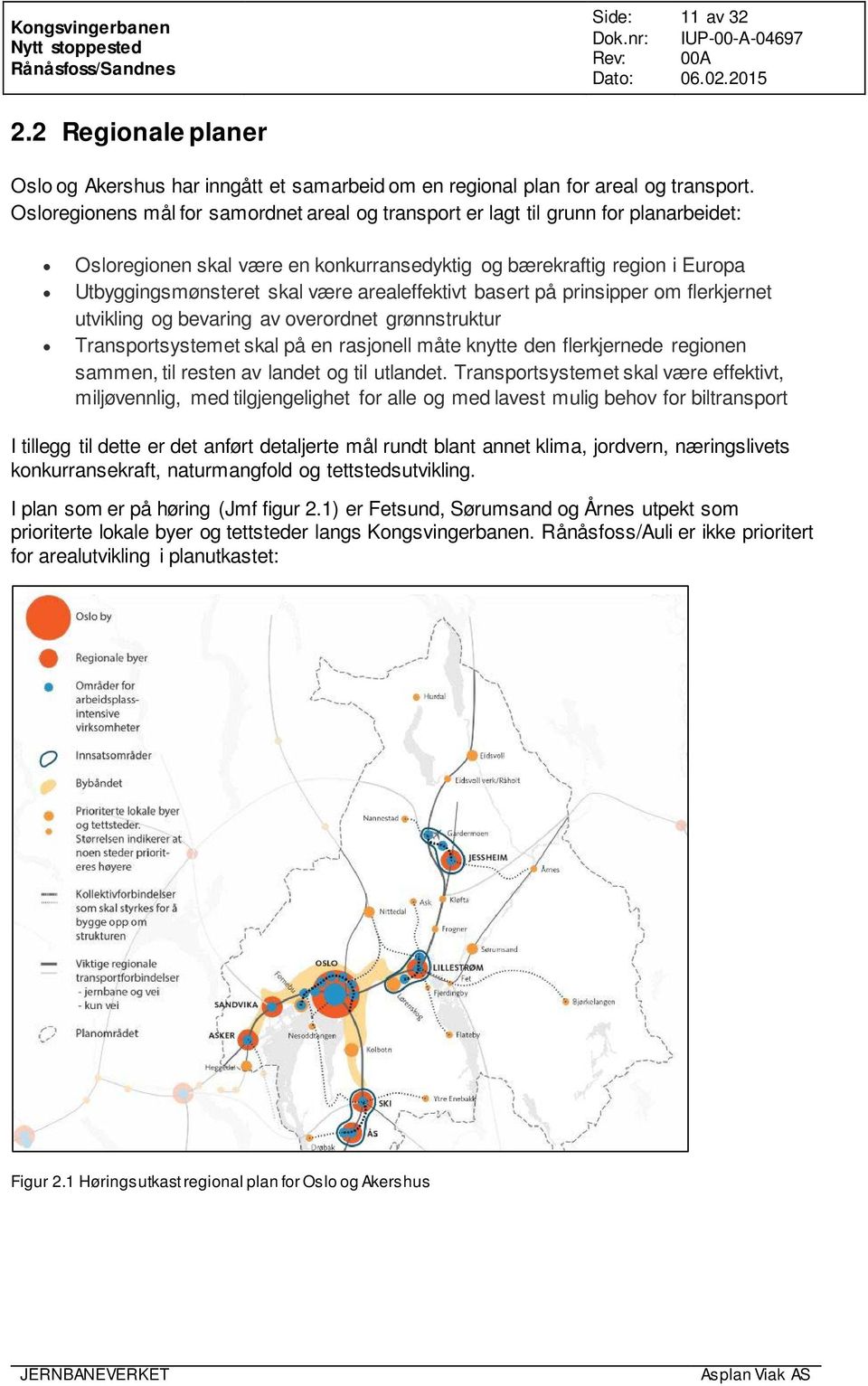 arealeffektivt basert på prinsipper om flerkjernet utvikling og bevaring av overordnet grønnstruktur Transportsystemet skal på en rasjonell måte knytte den flerkjernede regionen sammen, til resten av