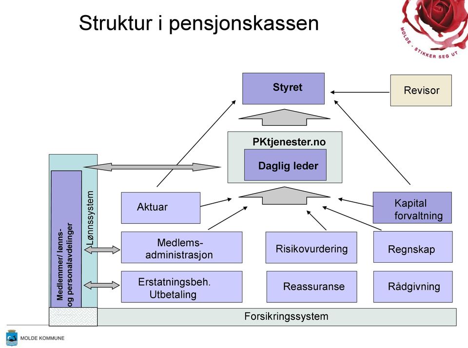 no Daglig leder Aktuar Kapital forvaltning Medlemsadministrasjon