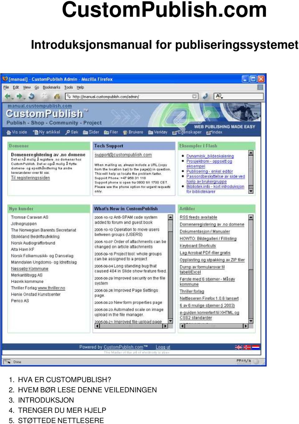 publiseringssystemet 1. HVA ER CUSTOMPUBLISH?
