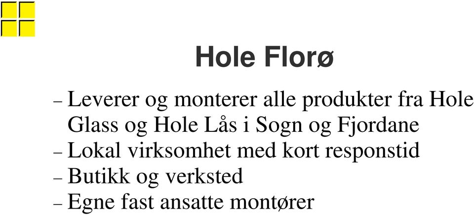 og Fjordane Lokal virksomhet med kort