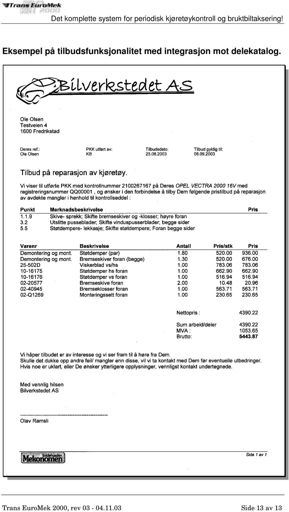 integrasjon mot delekatalog.