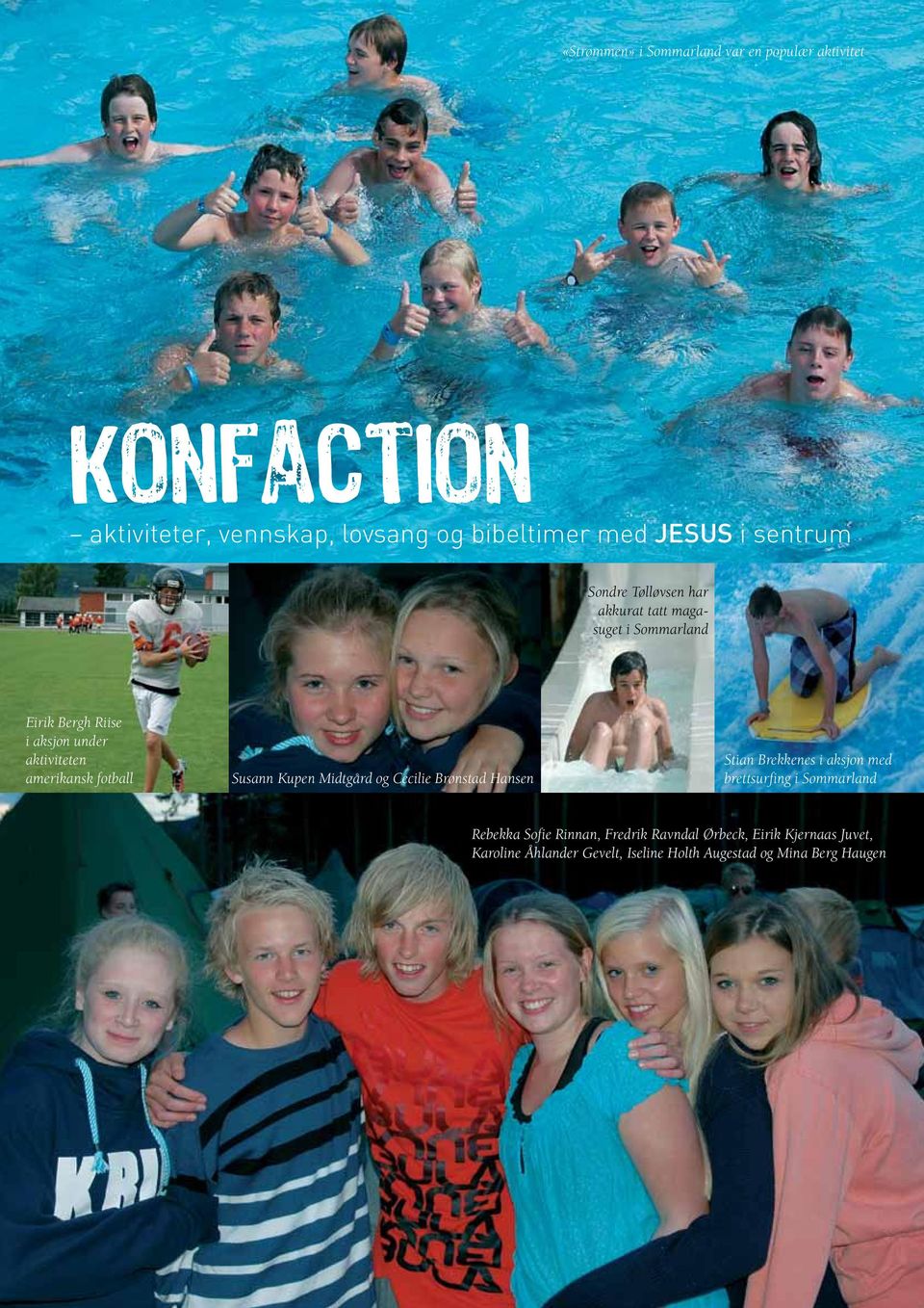 fotball Susann Kupen Midtgård og Cecilie Brønstad Hansen Stian Brekkenes i aksjon med brettsurfing i Sommarland