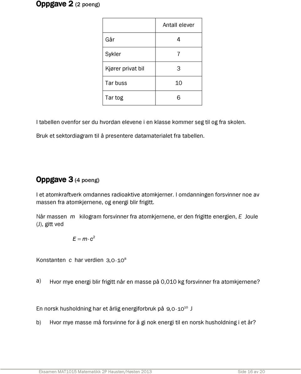 I omdanningen forsvinner noe av massen fra atomkjernene, og energi blir frigitt.