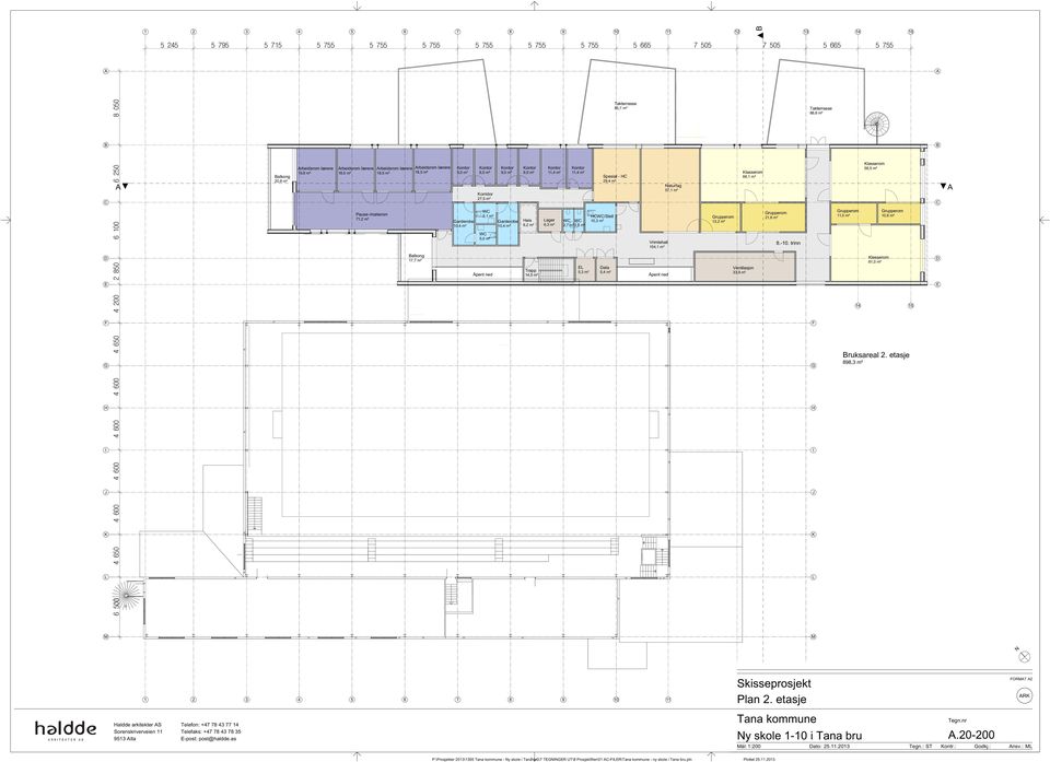 Kontor 11,4 m² Spesial - HC 29,4 m² Naturfag 57,1 m² 66,1 m² 56,5 m² C A 6 100 Pause-/møterom 71,2 m² Garderobe 10,4 m² 5,1 m² 5,0 m² Garderobe 10,4 m² Heis 6,2 m² Lager 6,3 m² 2,7 m² 2,5 m² HC/Stell