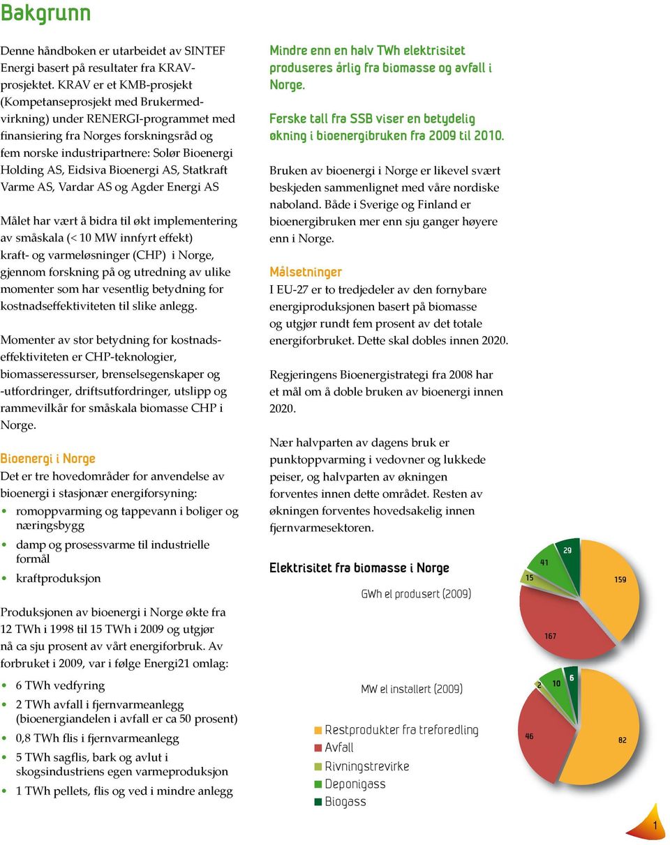 Eidsiva Bioenergi AS, Statkraft Varme AS, Vardar AS og Agder Energi AS Målet har vært å bidra til økt implementering av småskala (< 10 MW innfyrt effekt) kraft- og varmeløsninger (CHP) i Norge,