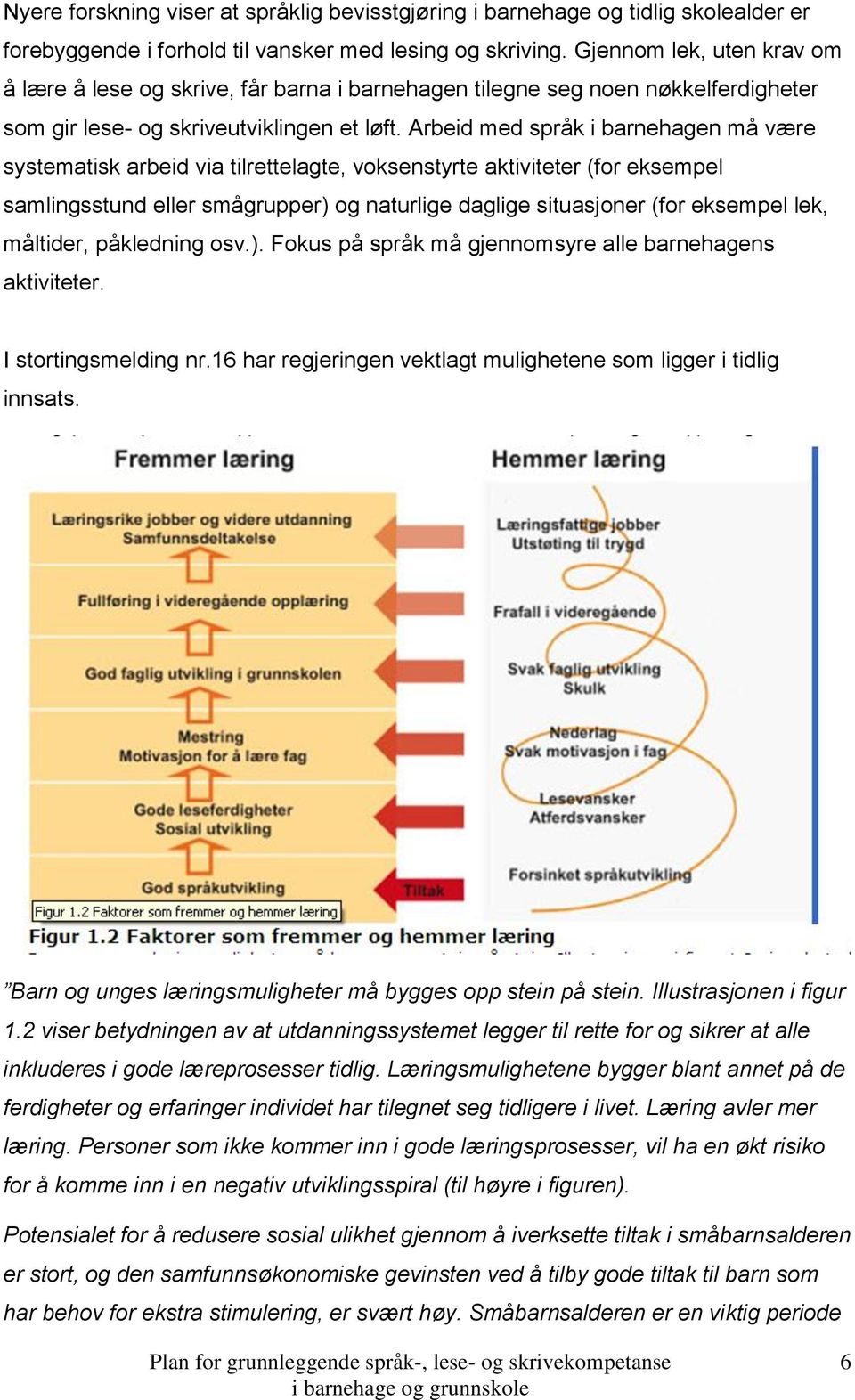 Arbeid med språk i barnehagen må være systematisk arbeid via tilrettelagte, voksenstyrte aktiviteter (for eksempel samlingsstund eller smågrupper) og naturlige daglige situasjoner (for eksempel lek,