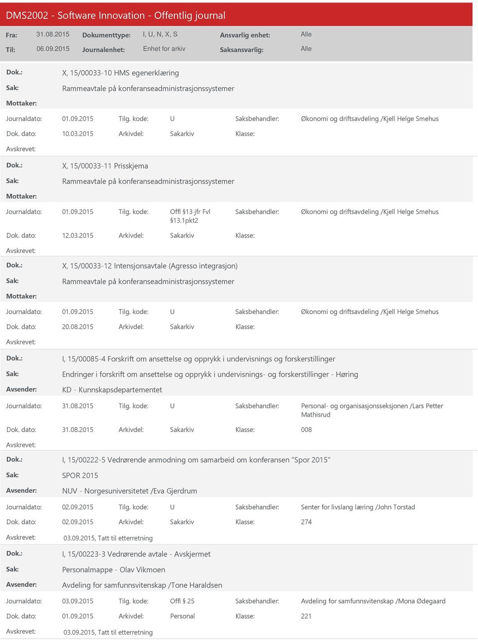 2015 I, 15/00085-4 Forskrift om ansettelse og opprykk i undervisnings og forskerstillinger Endringer i forskrift om ansettelse og opprykk i undervisnings- og forskerstillinger - Høring KD -