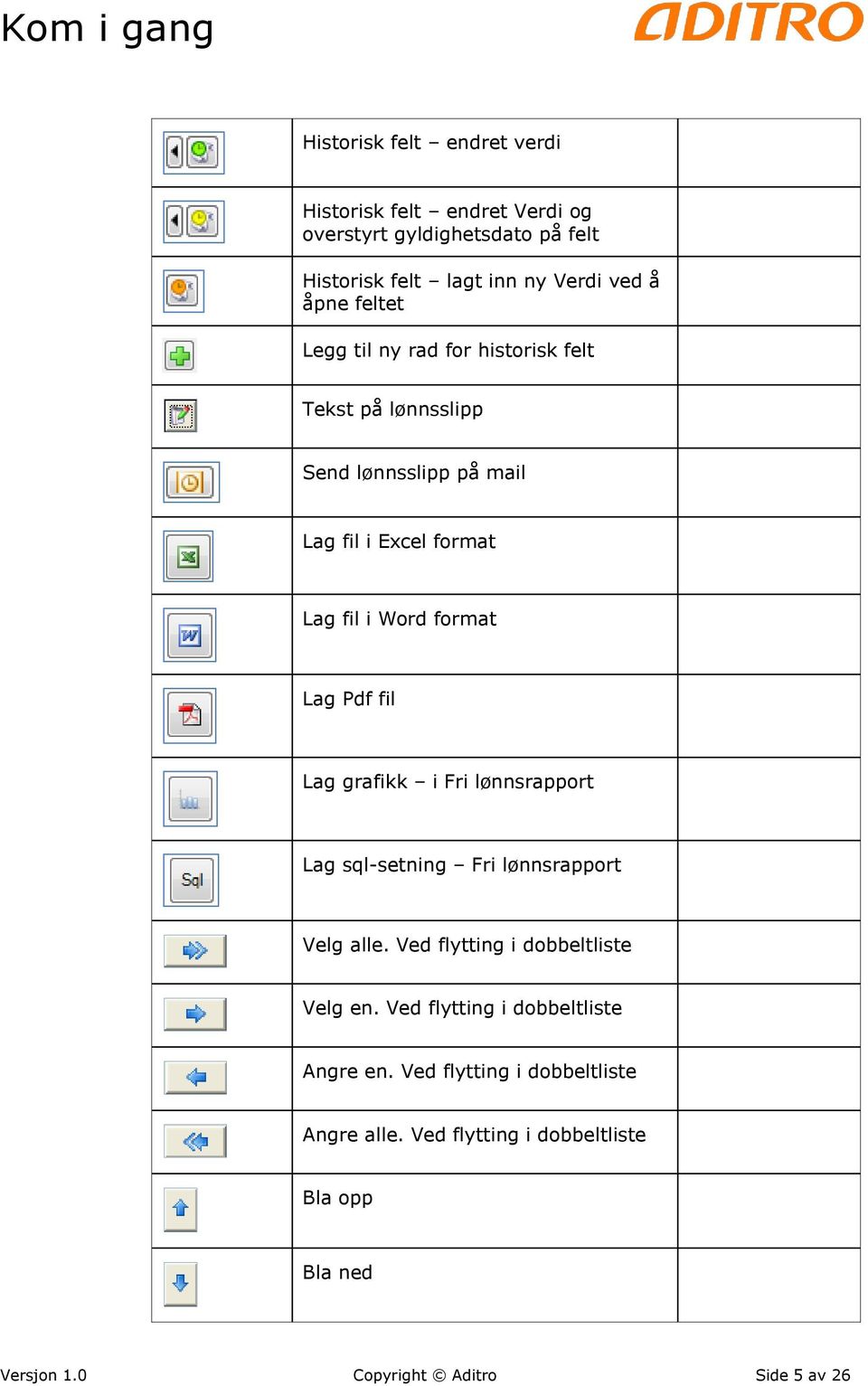 fil Lag grafikk i Fri lønnsrapport Lag sql-setning Fri lønnsrapport Velg alle. Ved flytting i dobbeltliste Velg en.