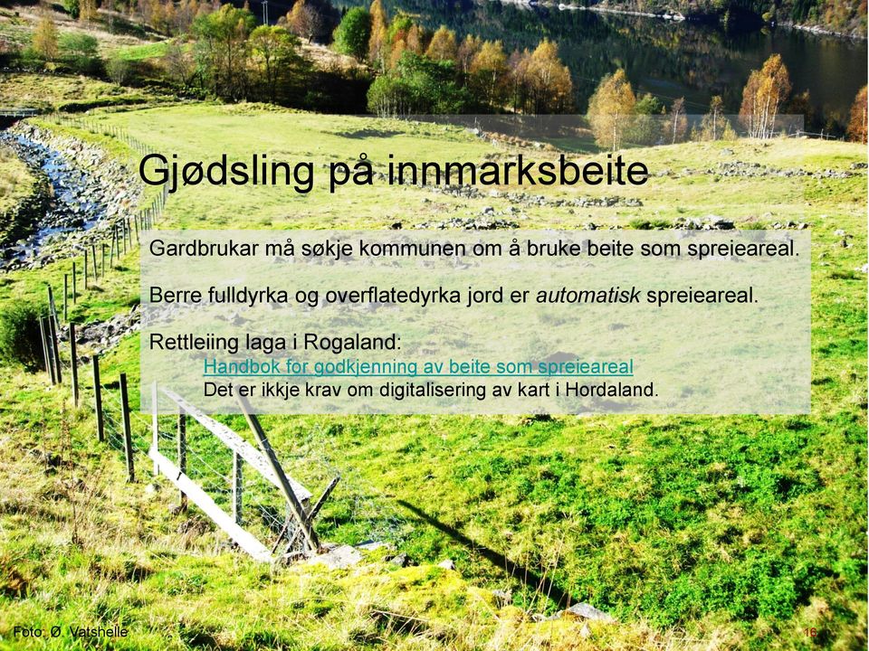 Rettleiing laga i Rogaland: Handbok for godkjenning av beite som spreieareal