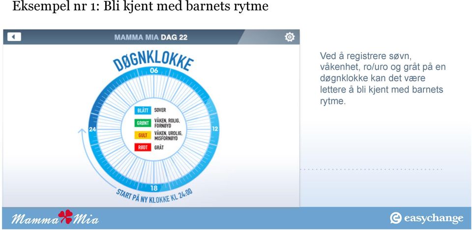 ro/uro og gråt på en døgnklokke kan det