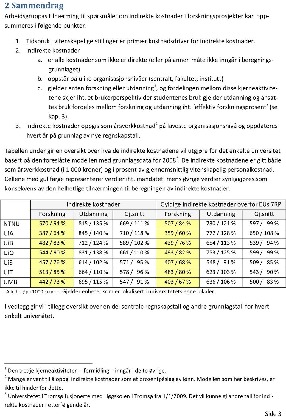 er alle kostnader som ikke er direkte (eller på annen måte ikke inngår i beregningsgrunnlaget) b. oppstår på ulike organisasjonsnivåer (sentralt, fakultet, institutt) c.