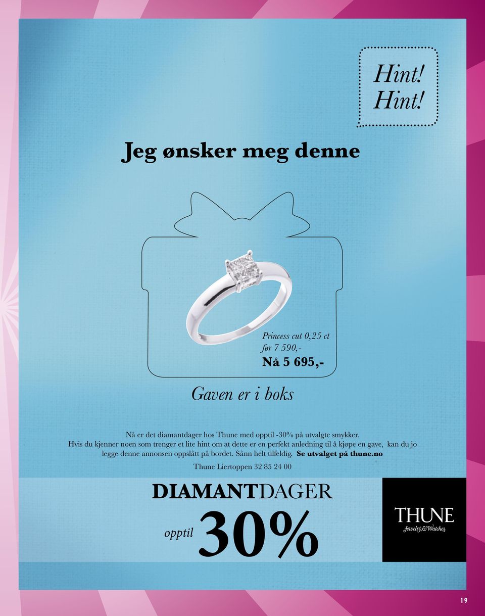 hos Thune med opptil -30% på utvalgte smykker.