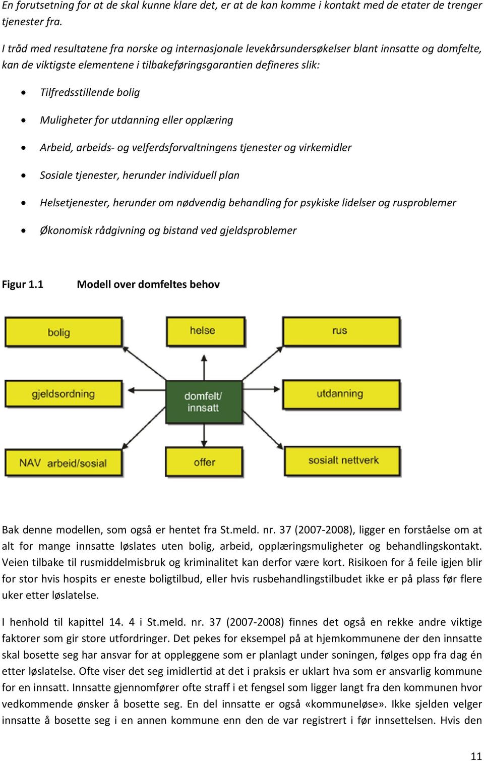 Muligheter for utdanning eller opplæring Arbeid, arbeids og velferdsforvaltningens tjenester og virkemidler Sosiale tjenester, herunder individuell plan Helsetjenester, herunder om nødvendig