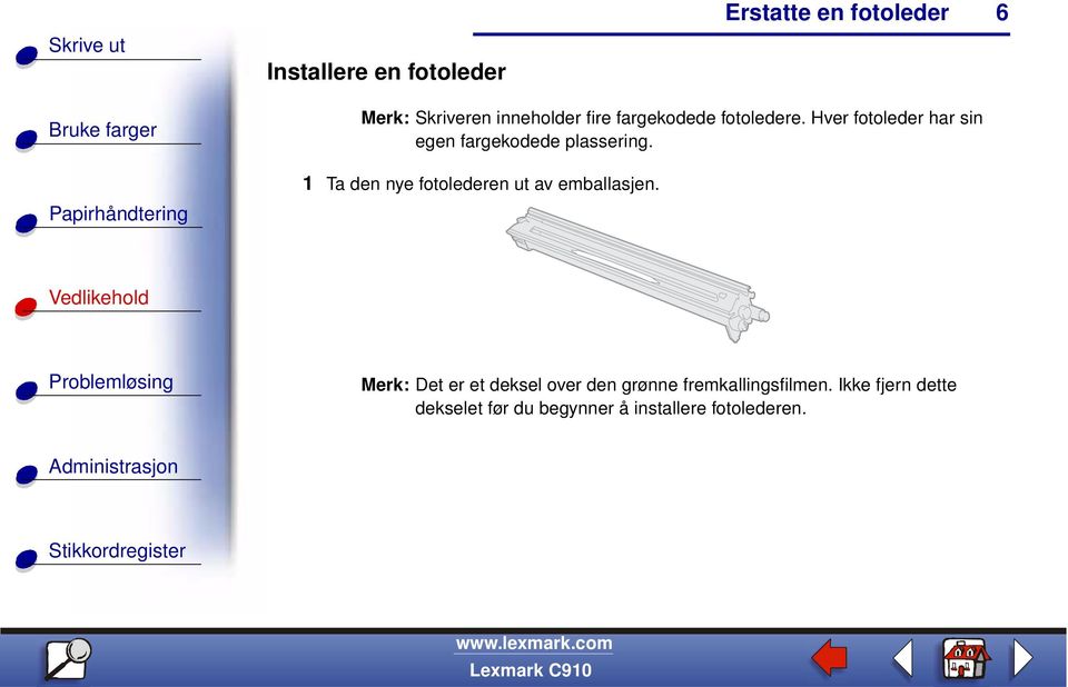 1 Ta den nye fotolederen ut av emballasjen.