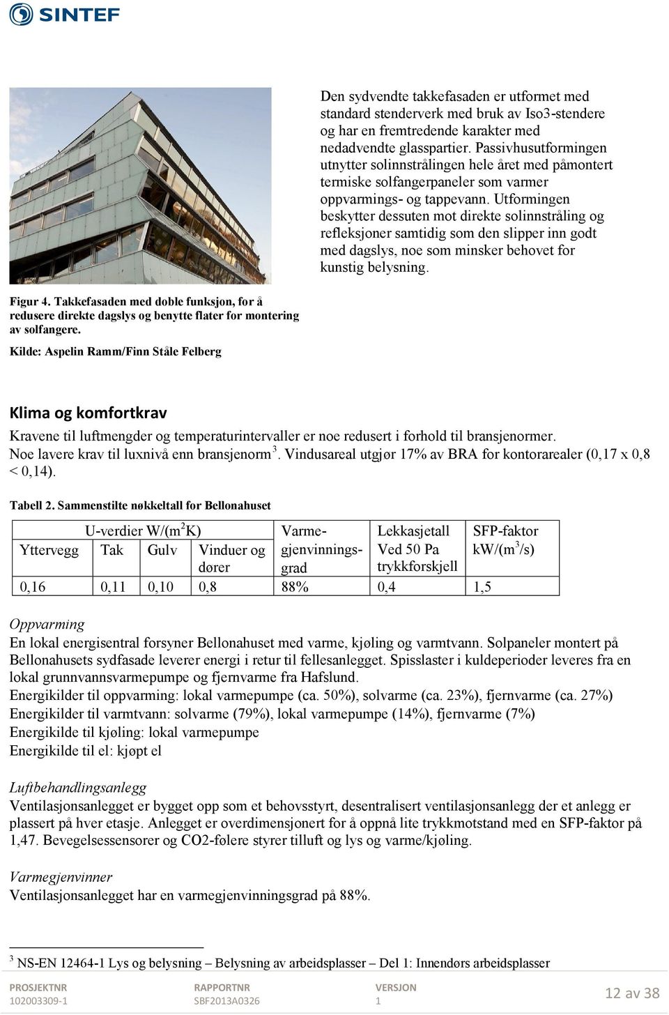 Utformingen beskytter dessuten mot direkte solinnstråling og refleksjoner samtidig som den slipper inn godt med dagslys, noe som minsker behovet for kunstig belysning. Figur 4.