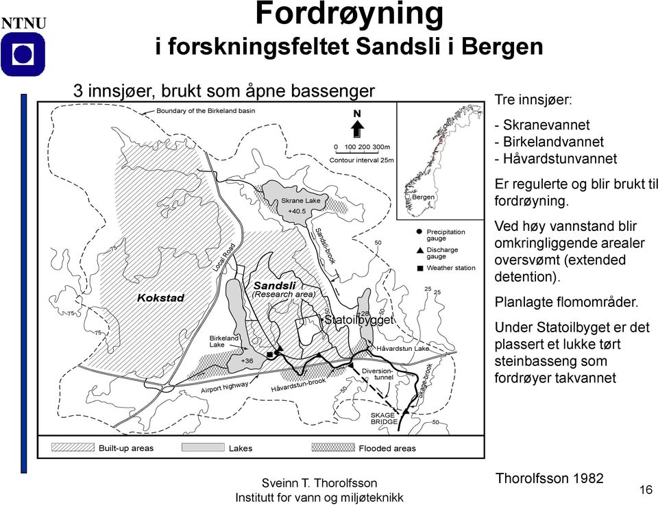 Weather station 25 25 Skage-brook Tre innsjøer: - Skranevannet - Birkelandvannet - Håvardstunvannet Er regulerte og blir brukt til fordrøyning.