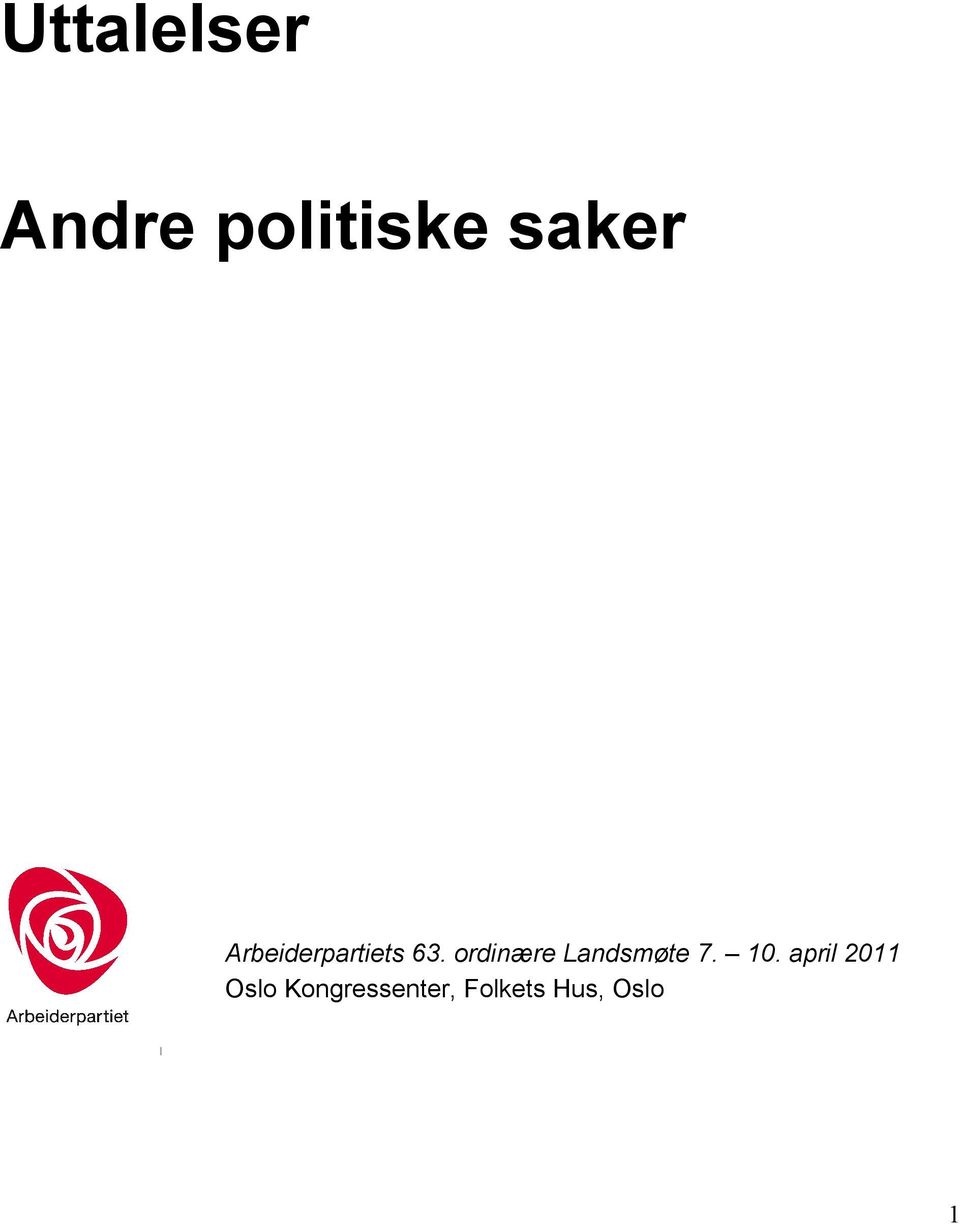 ordinære Landsmøte 7. 10.