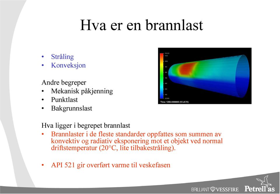 oppfattes som summen av konvektiv og radiativ eksponering mot et objekt ved normal