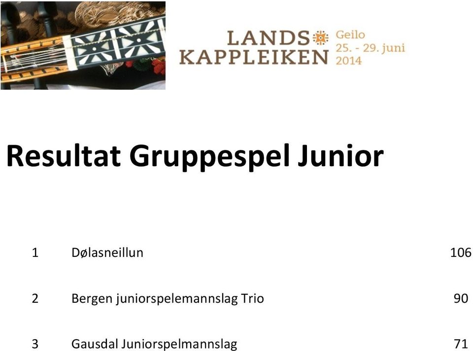 juniorspelemannslag Trio 90