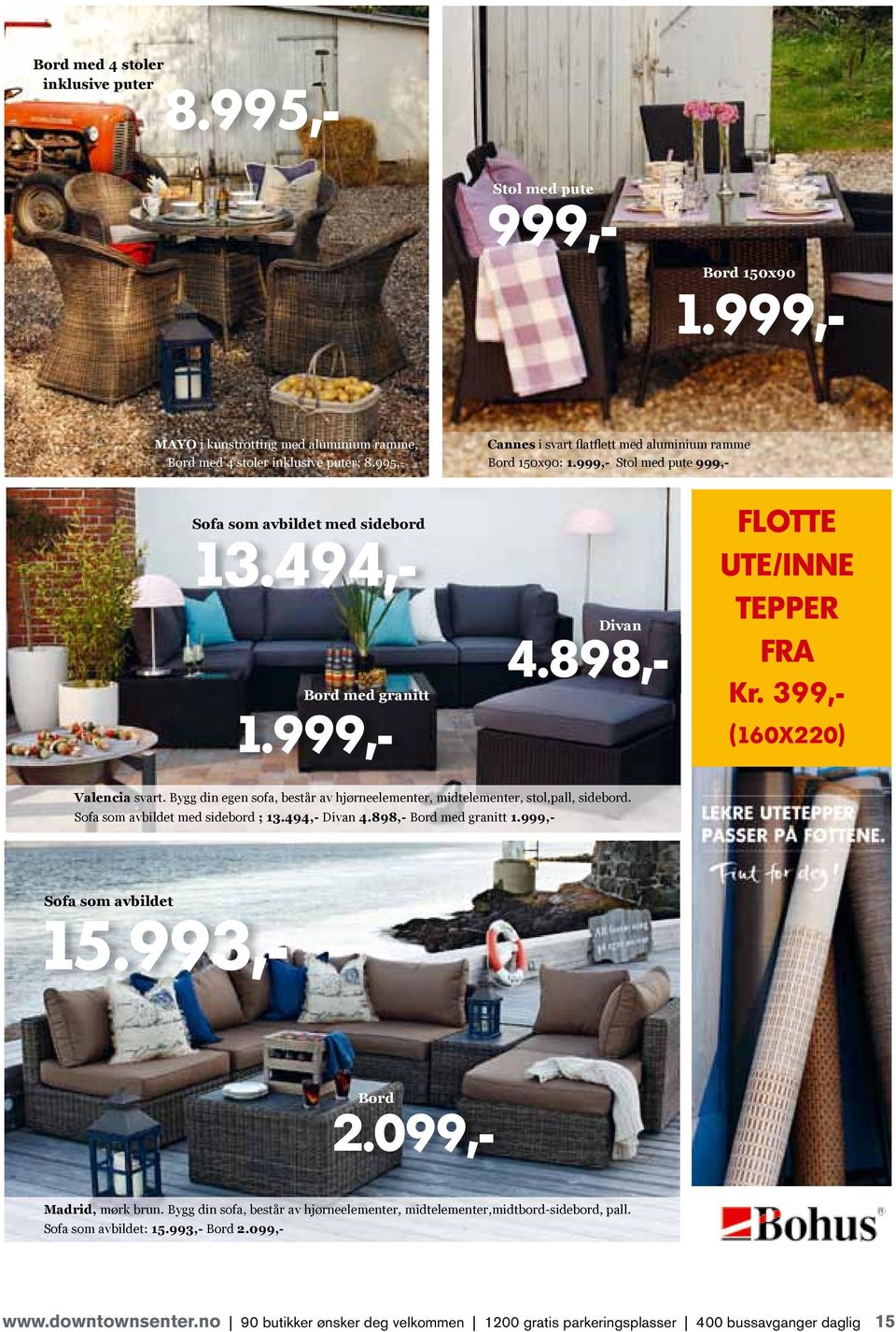 Bygg din egen sofa, består av hjørneelementer, midtelementer, stol,pall, sidebord. Sofa som avbildet med sidebord ; 13.494,- Divan 4.898,- Bord med granitt 1.999,- Bord 8.995,- 1.