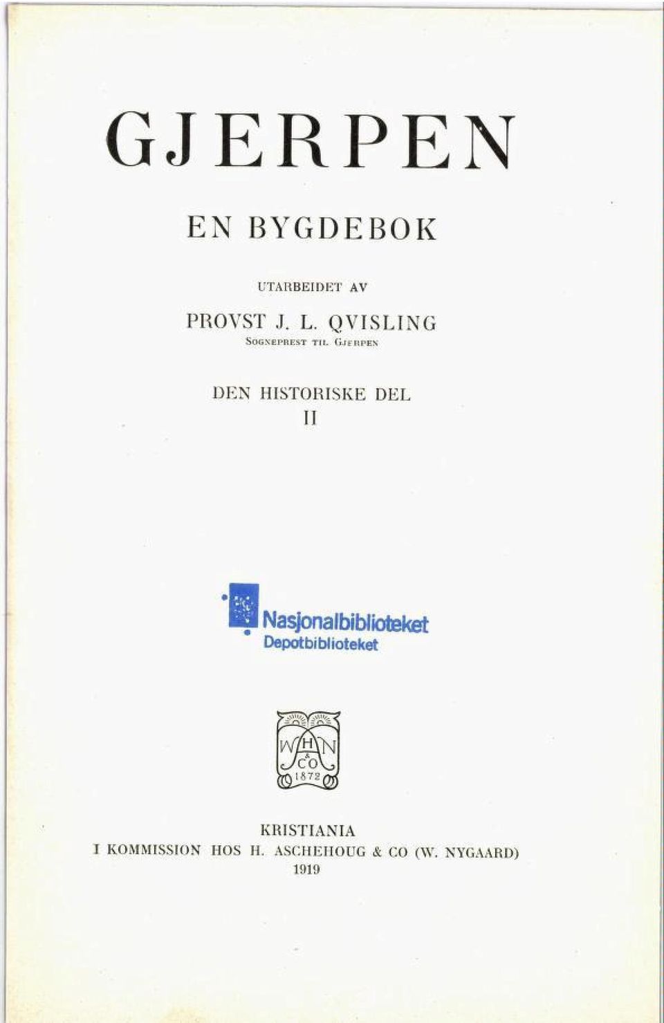 DEL II a Nasjonalbiblioteket Oepotbiblioteket