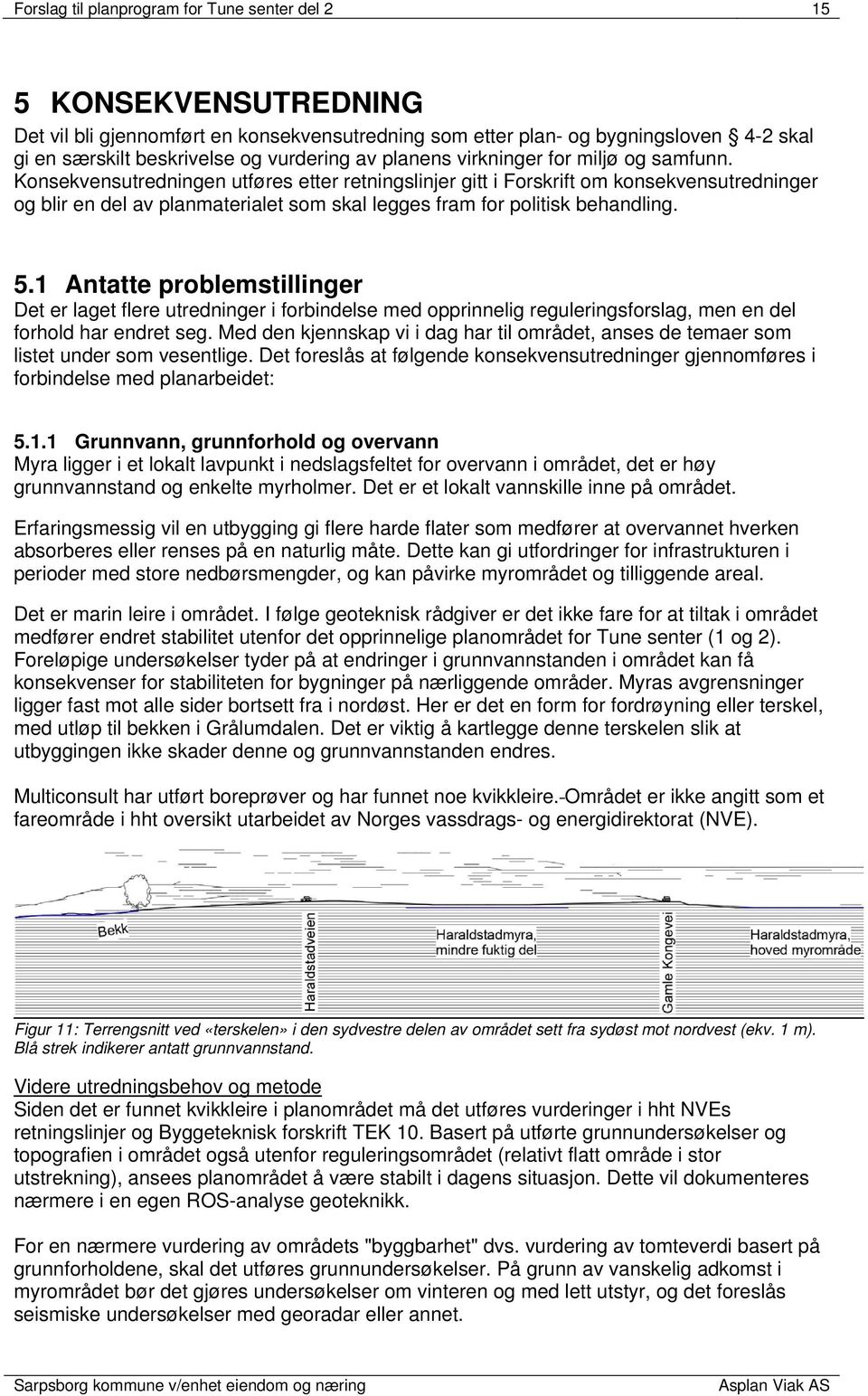 Konsekvensutredningen utføres etter retningslinjer gitt i Forskrift om konsekvensutredninger og blir en del av planmaterialet som skal legges fram for politisk behandling. 5.