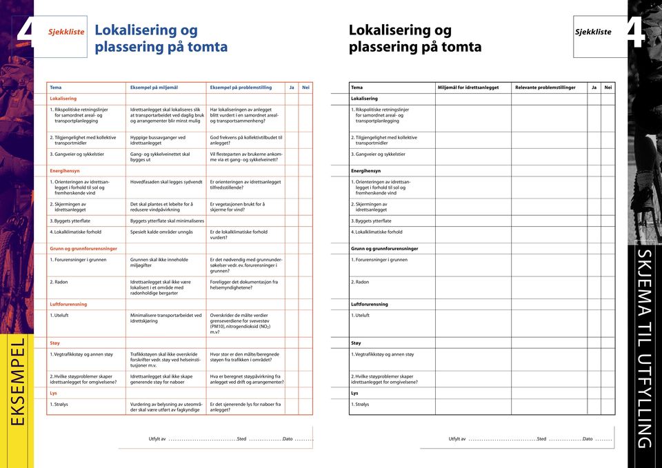 lokaliseringen av anlegget blitt vurdert i en samordnet arealog transportsammenheng? 1. Rikspolitiske retningslinjer for samordnet areal- og transportplanlegging 2.