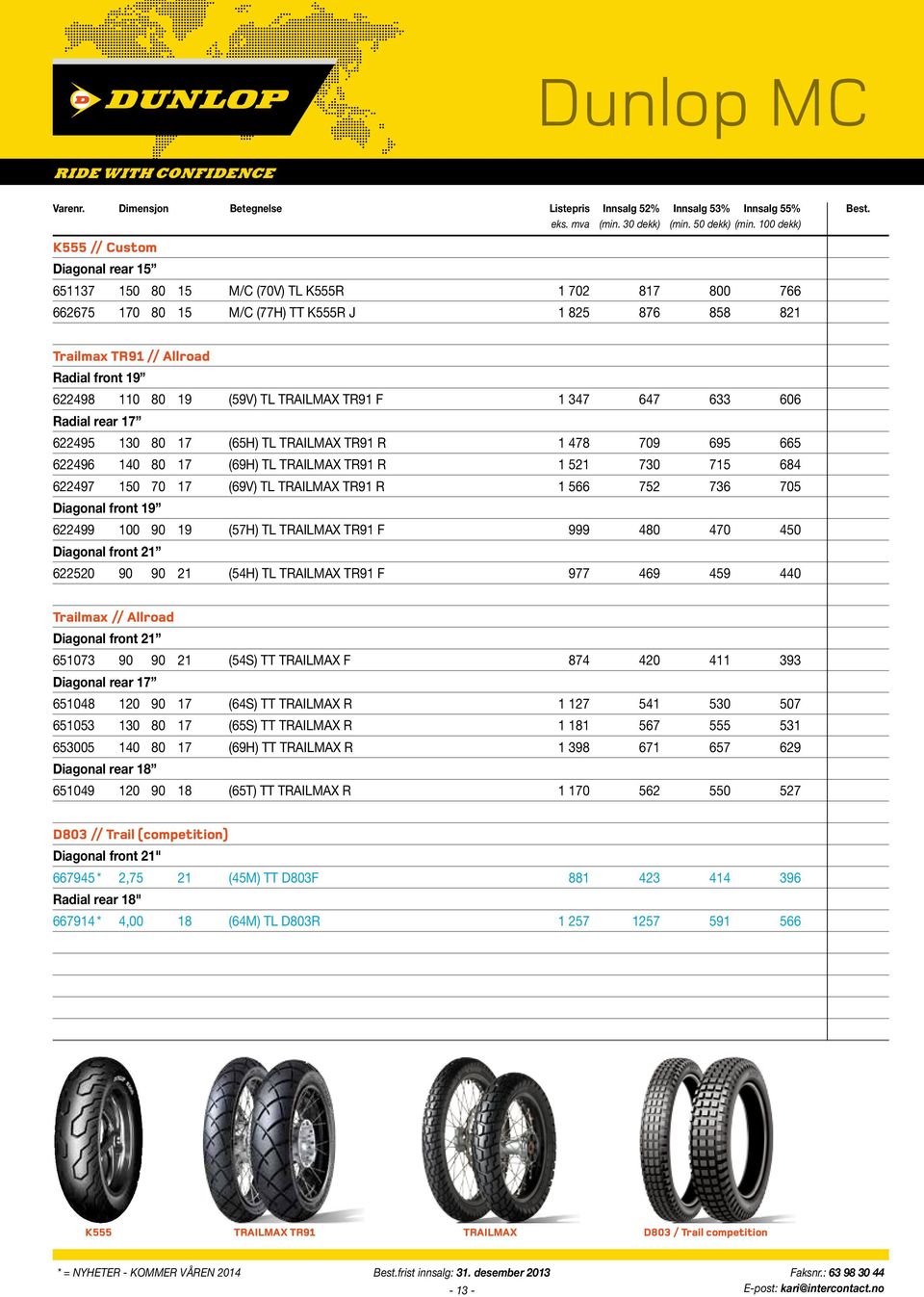 (69V) TL TRAILMAX TR91 R 1 566 752 736 705 Diagonal front 19 622499 100 90 19 (57H) TL TRAILMAX TR91 F 999 480 470 450 Diagonal front 21 622520 90 90 21 (54H) TL TRAILMAX TR91 F 977 469 459 440