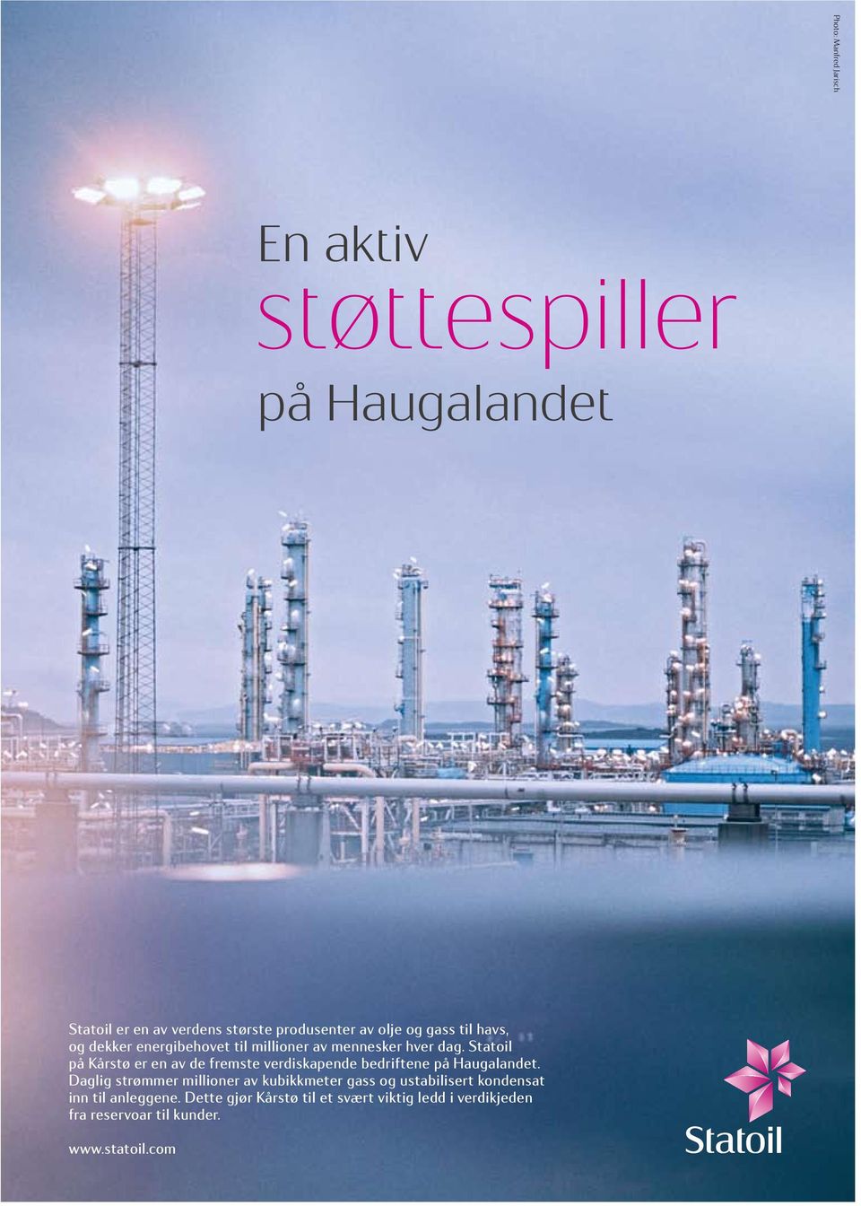 Statoil på Kårstø er en av de fremste verdiskapende bedriftene på Haugalandet.