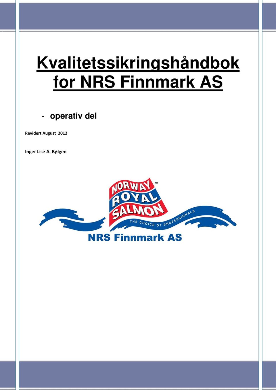 NRS Finnmark AS operativ del