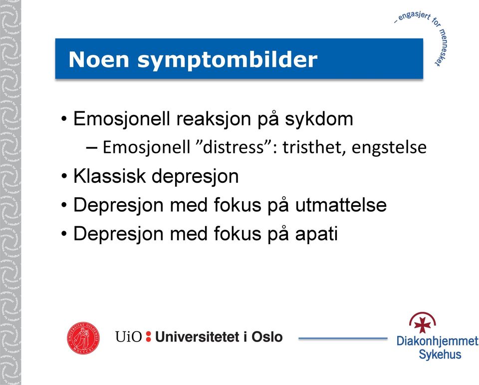 engstelse Klassisk depresjon Depresjon med