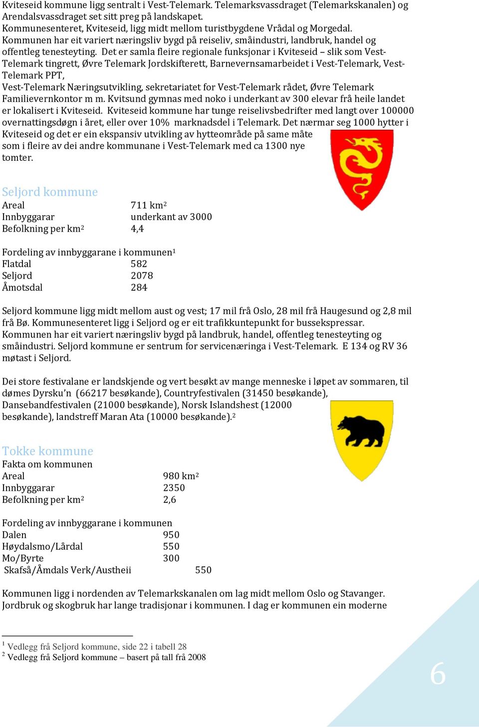 Det er samla fleire regionale funksjonar i Kviteseid slik som Vest- Telemark tingrett, Øvre Telemark Jordskifterett, Barnevernsamarbeidet i Vest-Telemark, Vest- Telemark PPT, Vest-Telemark