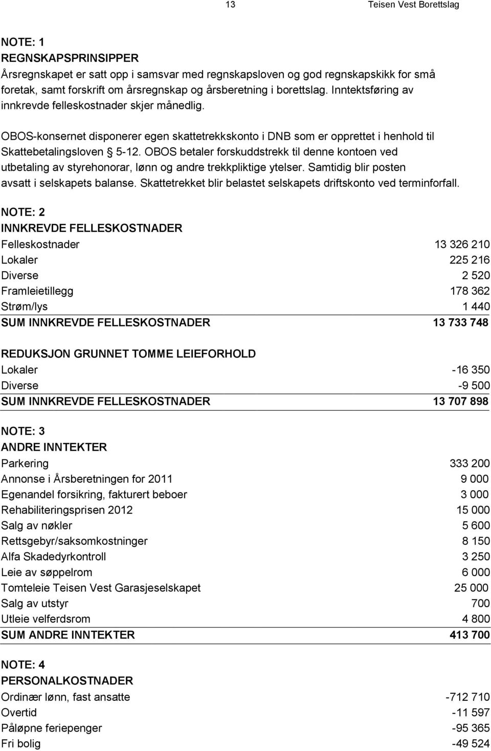 OBOS betaler forskuddstrekk til denne kontoen ved utbetaling av styrehonorar, lønn og andre trekkpliktige ytelser. Samtidig blir posten avsatt i selskapets balanse.