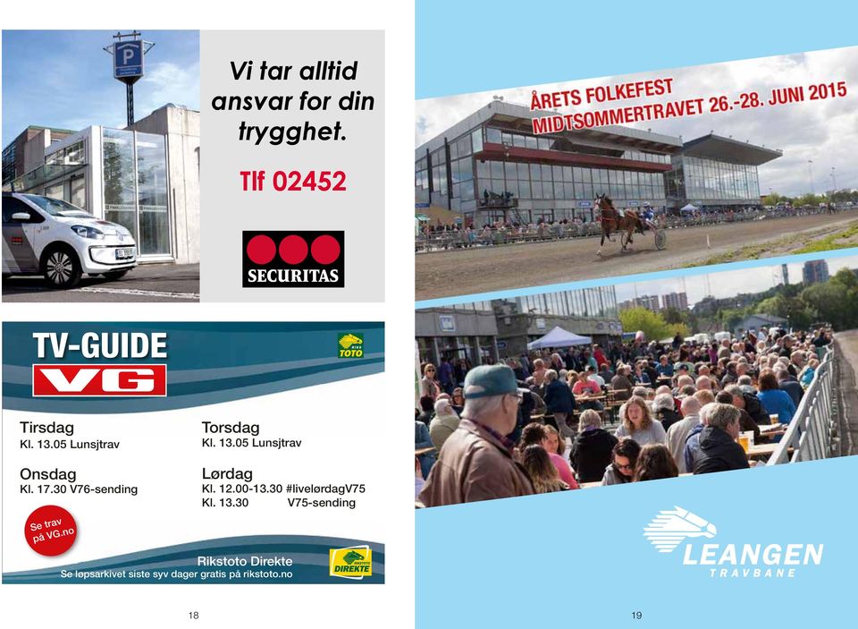 05 Lunsjtrav Lørdag Kl. 12.00-13.30 #livelørdagv75 Kl. 13.