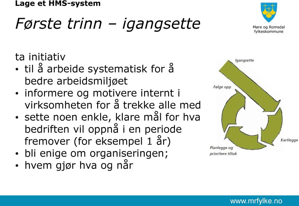 virksomheten for å trekke alle med sette noen enkle, klare mål for hva bedriften